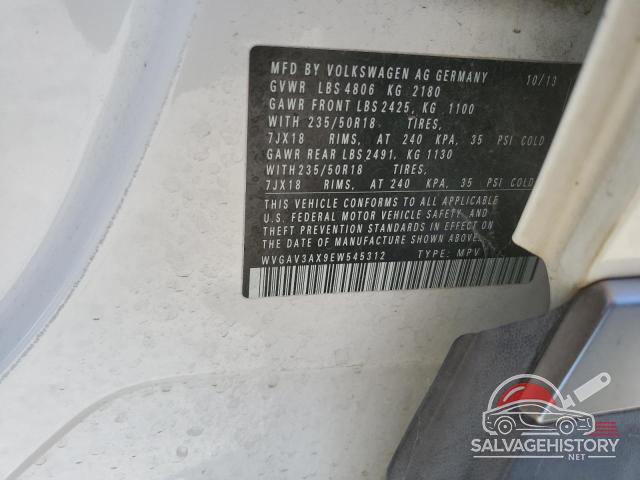 WVGAV3AX9EW545312 2014 VOLKSWAGEN TIGUAN photo no. 13