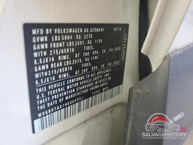 WVGBV7AX1HK005931 2017 VOLKSWAGEN TIGUAN photo no. 13
