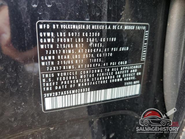 3VV2B7AX5KM029938 2019 VOLKSWAGEN TIGUAN photo no. 13