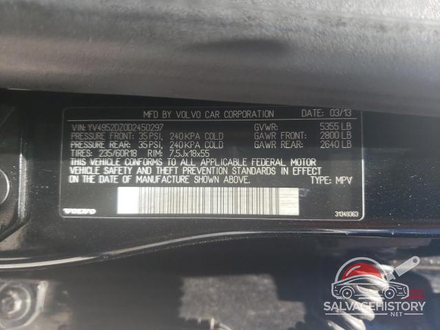 YV4952DZ0D2450297 2013 VOLVO XC60 photo no. 13