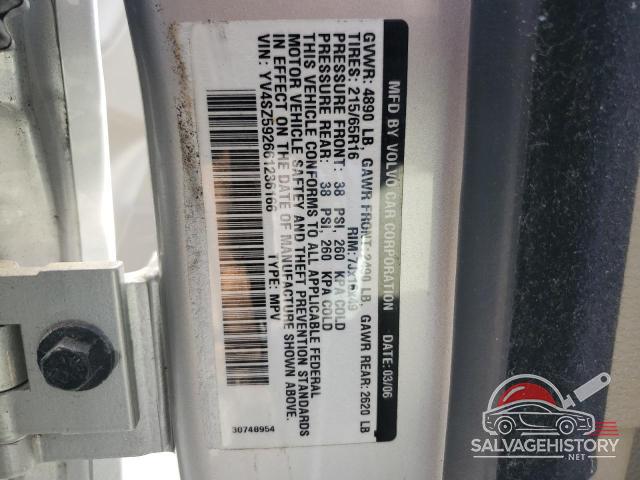 YV4SZ592661236166 2006 VOLVO XC70 photo no. 12