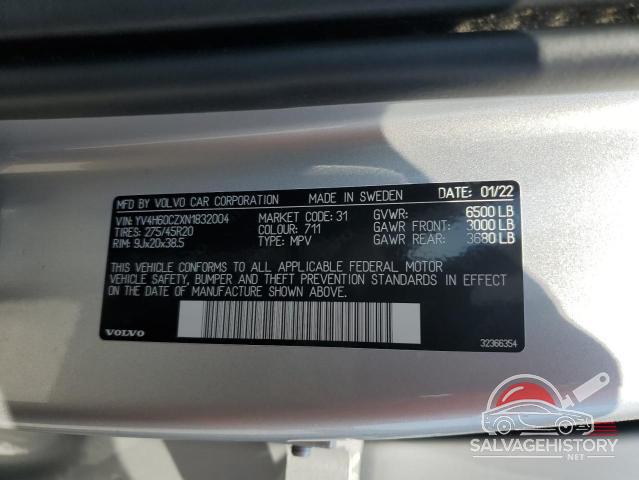 YV4H60CZXN1832004 2022 VOLVO XC90 T8 RE photo no. 13