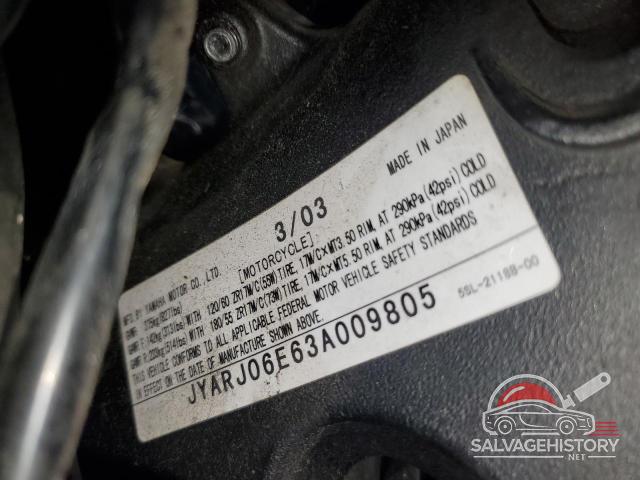 JYARJ06E63A009805 2003 YAMAHA YZF photo no. 10