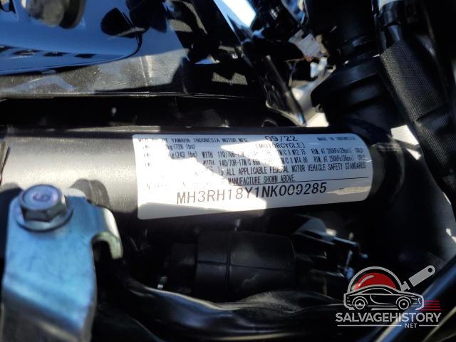 MH3RH18Y1NK009285 2022 YAMAHA YZF600 photo no. 9