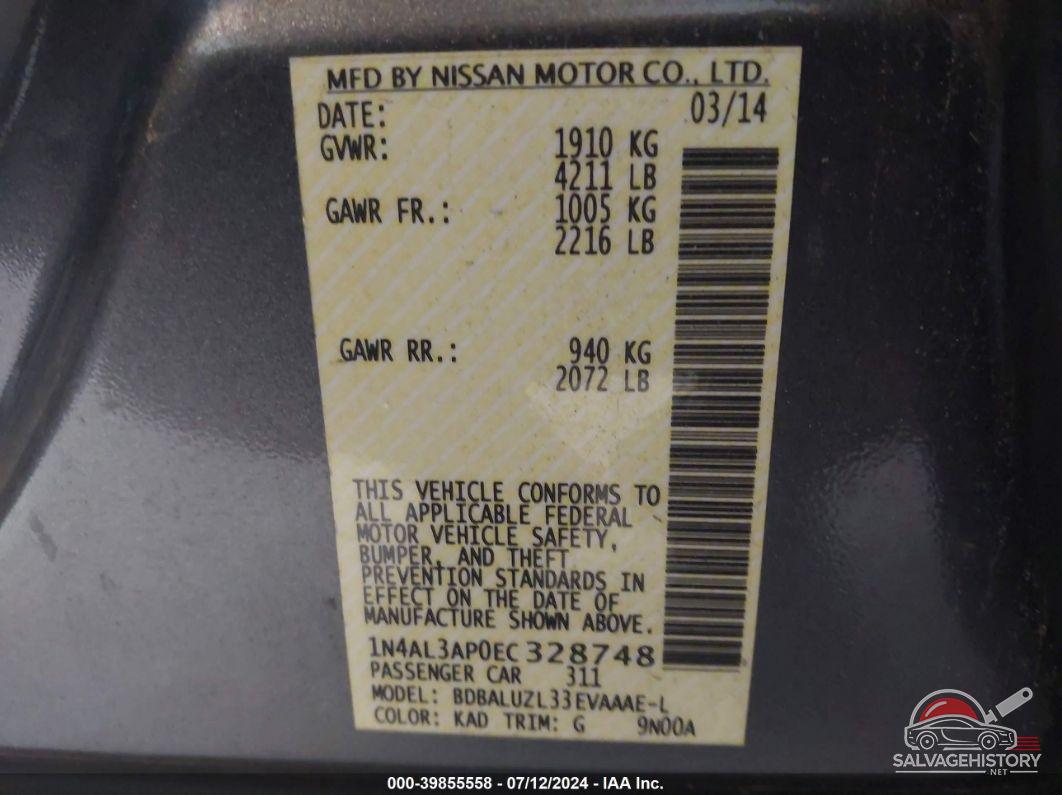 1N4AL3AP0EC328748 2014 NISSAN ALTIMA photo no. 9