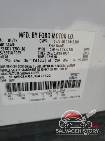 1FM5K8AR4JGA71623 2018 FORD EXPLORER photo no. 12