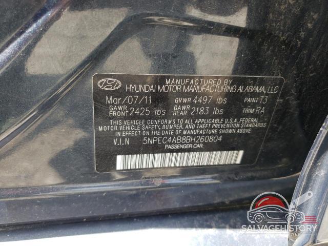 5NPEC4AB8BH260804 2011 HYUNDAI SONATA photo no. 12