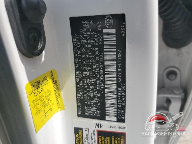 4T4BF3EK0BR211439 2011 TOYOTA CAMRY photo no. 13