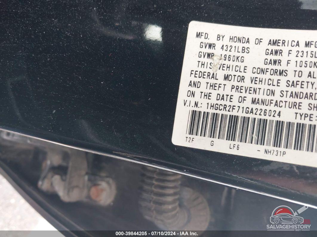 1HGCR2F71GA226024 2016 HONDA ACCORD photo no. 9