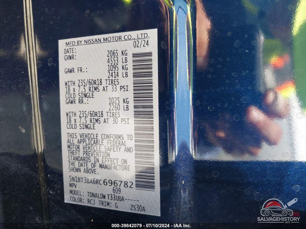 5N1BT3BA6RC696782 2024 NISSAN ROGUE photo no. 9