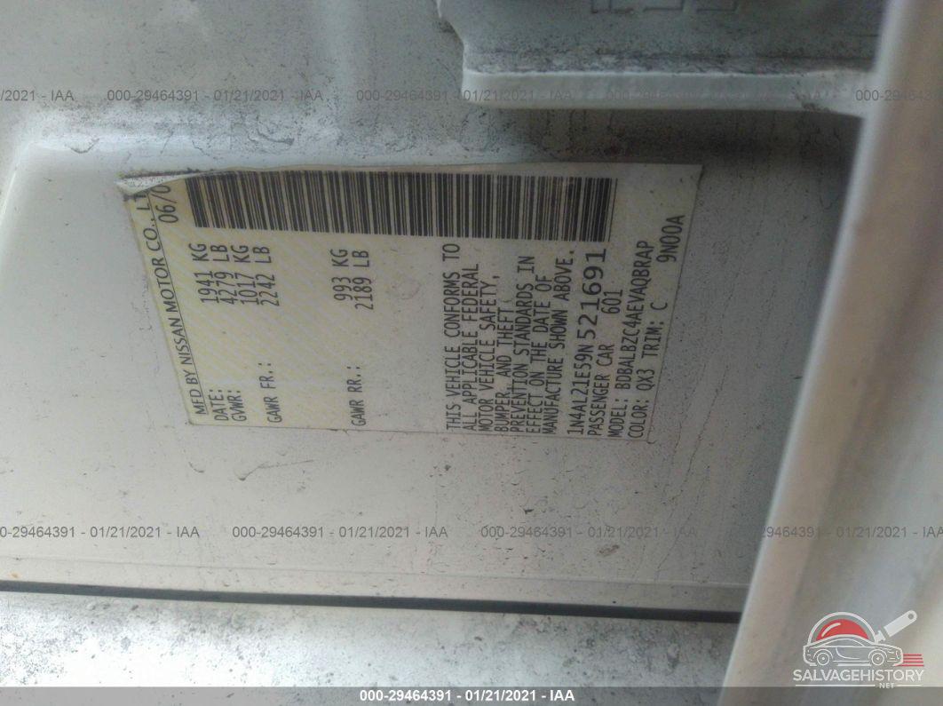 1N4AL21E59N521691 2009 NISSAN ALTIMA photo no. 9
