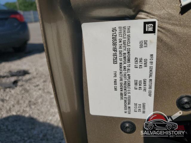 1G1ZU53816F187533 2006 CHEVROLET MALIBU photo no. 12