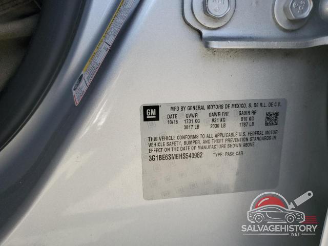 3G1BE6SM8HS540982 2017 CHEVROLET CRUZE photo no. 12