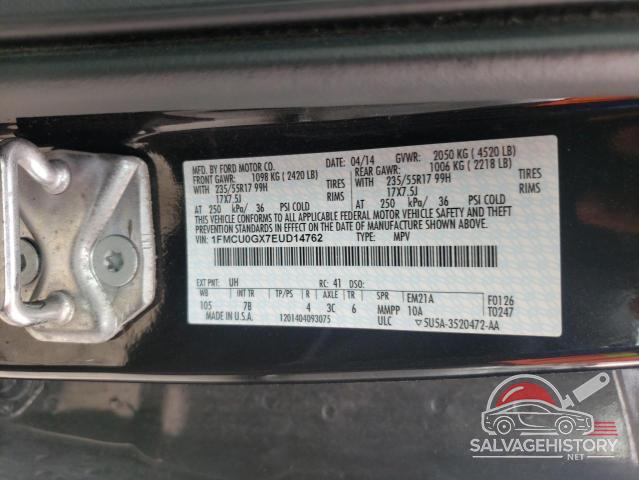 1FMCU0GX7EUD14762 2014 FORD ESCAPE photo no. 13