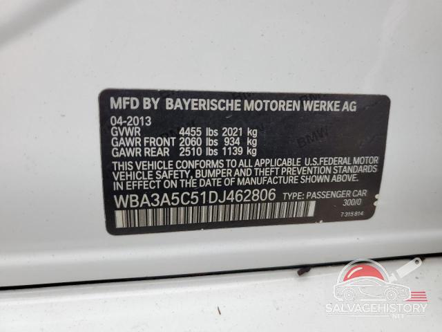 WBA3A5C51DJ462806 2013 BMW 3 SERIES photo no. 12
