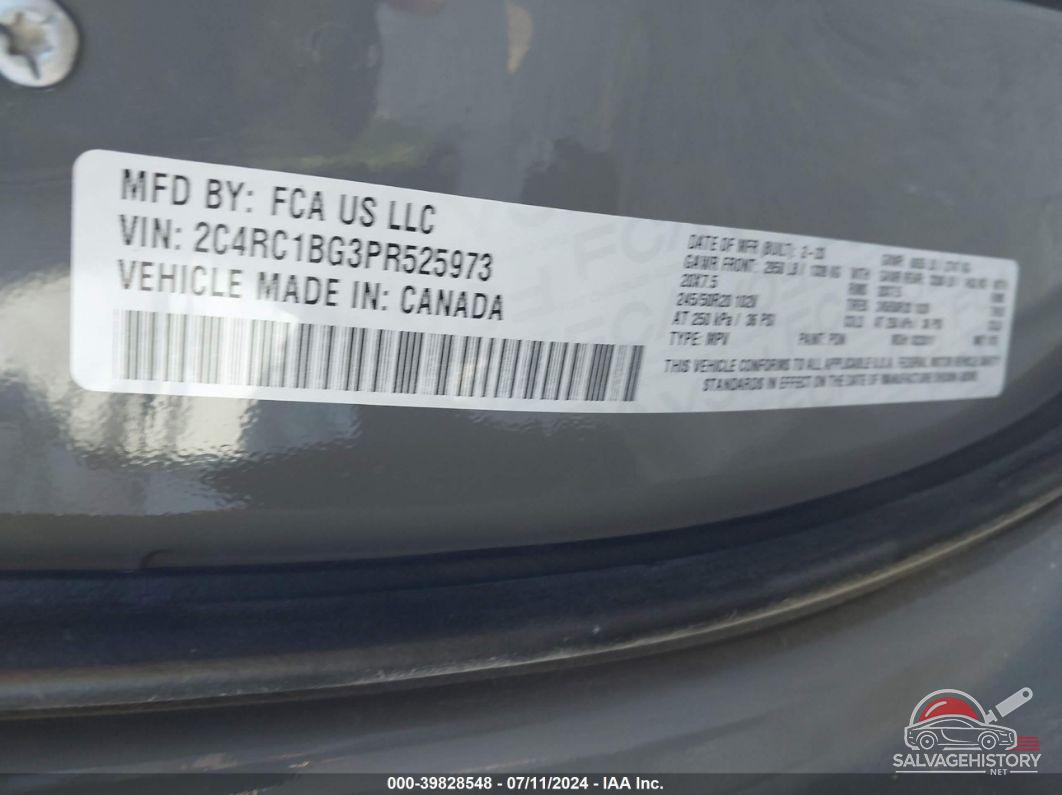 2C4RC1BG3PR525973 2023 CHRYSLER PACIFICA photo no. 9