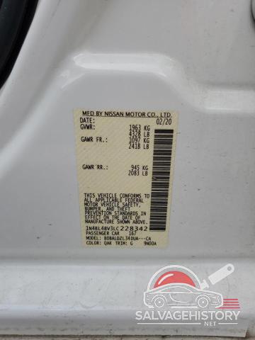 1N4BL4BV3LC228342 2020 NISSAN ALTIMA photo no. 12