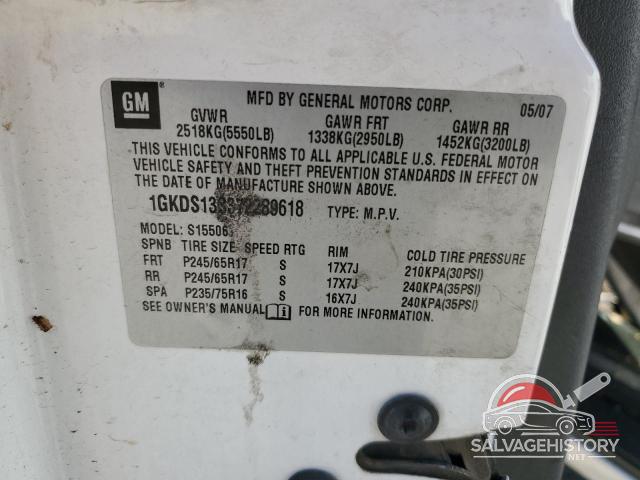 1GKDS13S372289618 2007 GMC ENVOY photo no. 13
