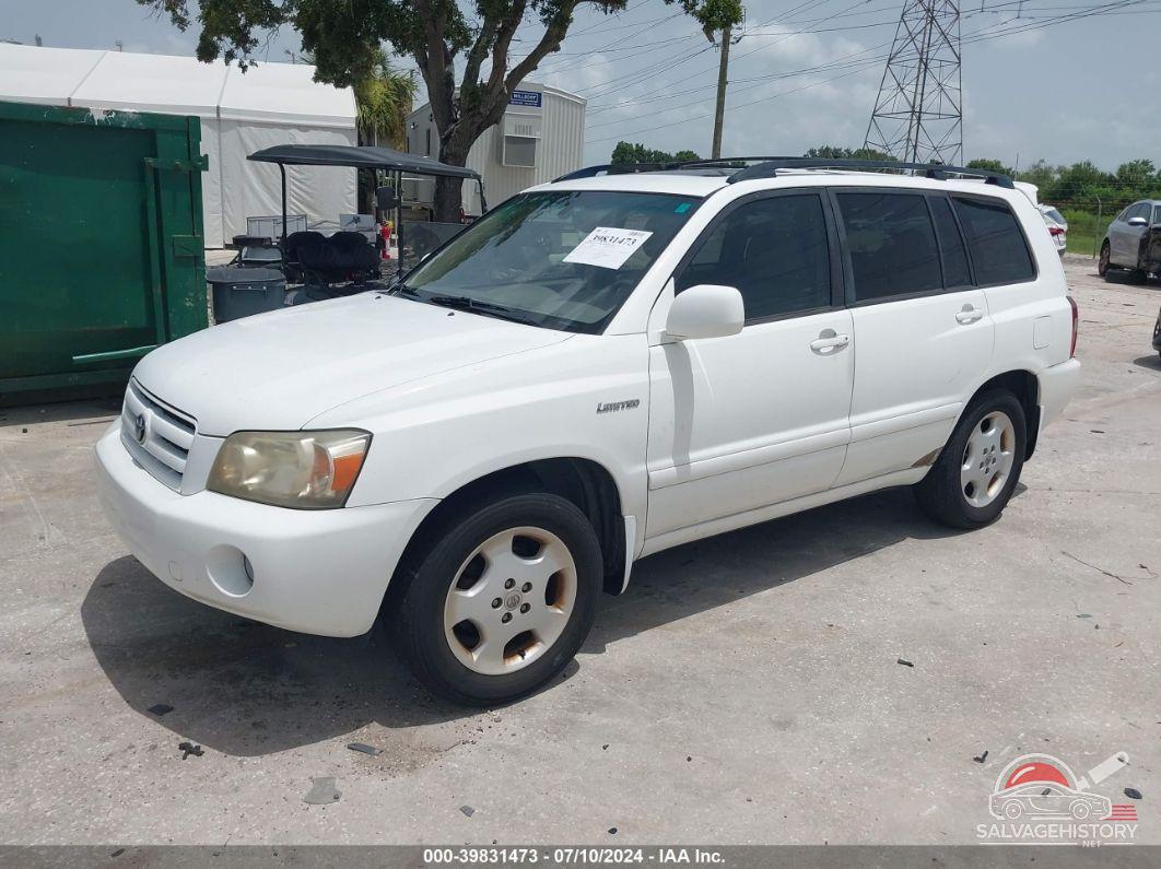 JTEDP21A150070559 2005 TOYOTA HIGHLANDER photo no. 2