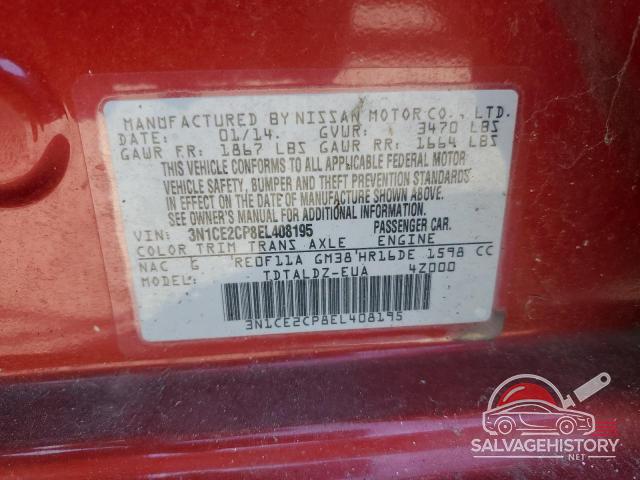 3N1CE2CP8EL408195 2014 NISSAN VERSA photo no. 13
