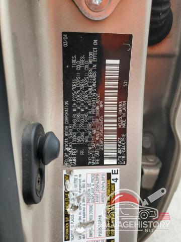 JTEGP21A540028455 2004 TOYOTA HIGHLANDER photo no. 12