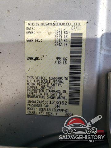 1N4AL2AP5CC123062 2012 NISSAN ALTIMA photo no. 12