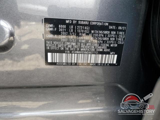 4S4WMARD6M3467112 2021 SUBARU ASCENT photo no. 13