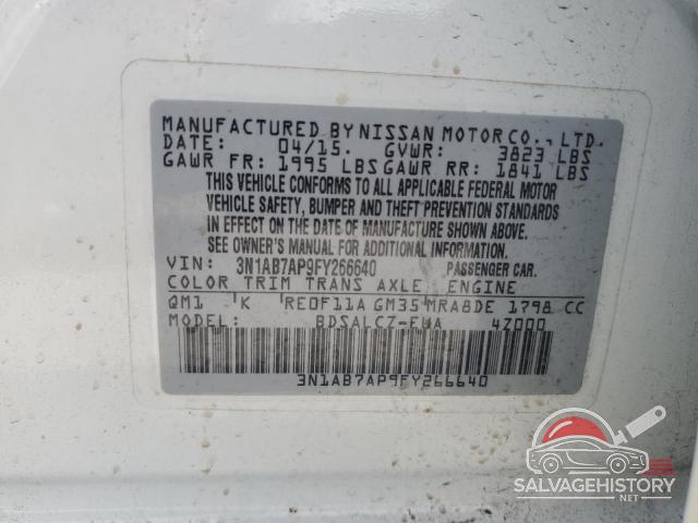 3N1AB7AP9FY266640 2015 NISSAN SENTRA photo no. 13