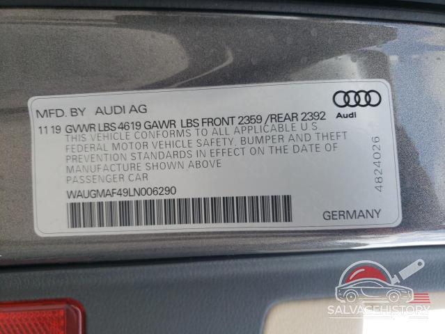 WAUGMAF49LN006290 2020 AUDI A4 photo no. 12