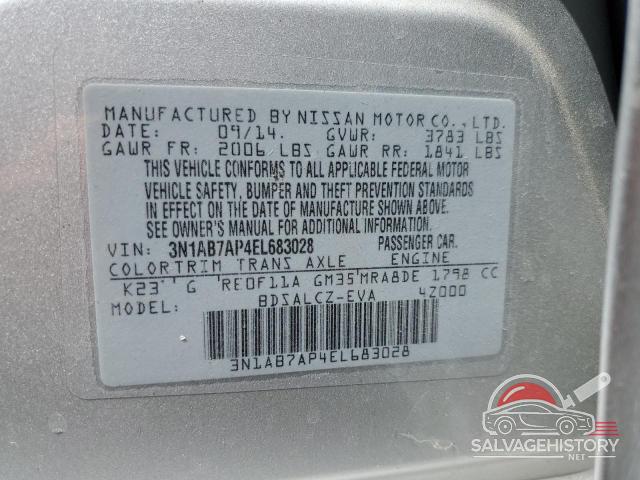 3N1AB7AP4EL683028 2014 NISSAN SENTRA photo no. 12