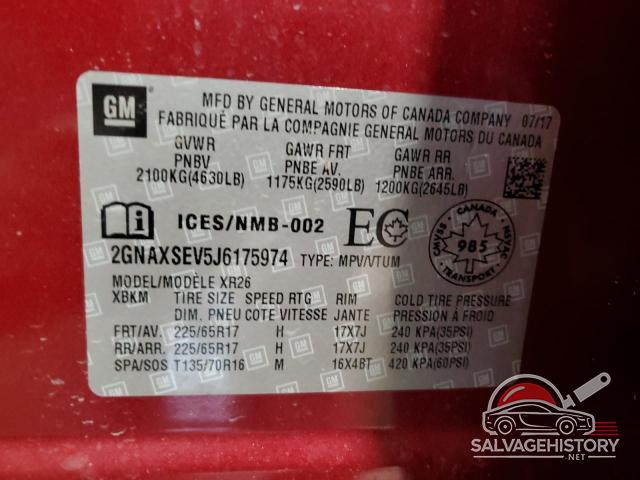 2GNAXSEV5J6175974 2018 CHEVROLET EQUINOX photo no. 13
