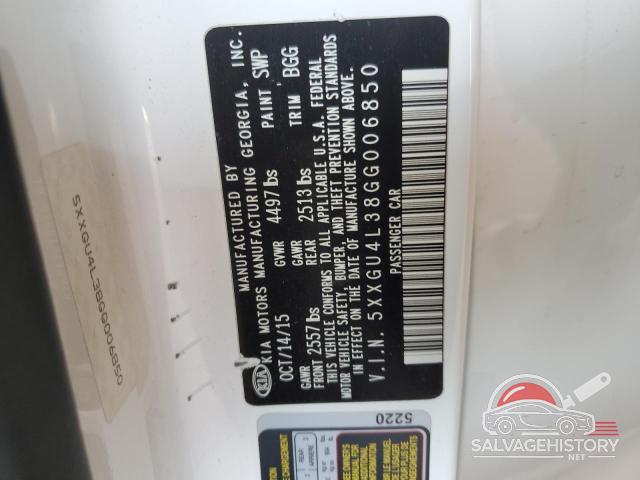 5XXGU4L38GG006850 2016 KIA OPTIMA photo no. 12