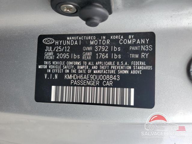 KMHDH6AE9DU008843 2013 HYUNDAI ELANTRA photo no. 12