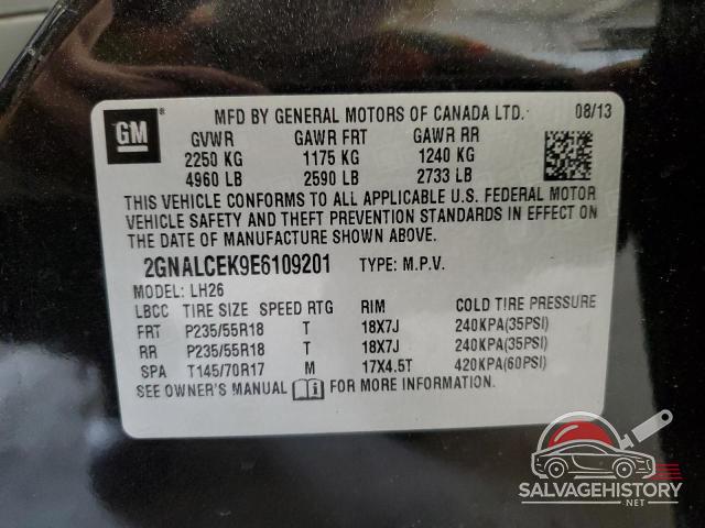 2GNALCEK9E6109201 2014 CHEVROLET EQUINOX photo no. 13