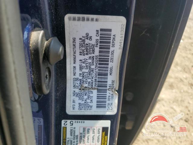 1NXBR32E27Z840255 2007 TOYOTA COROLLA photo no. 12