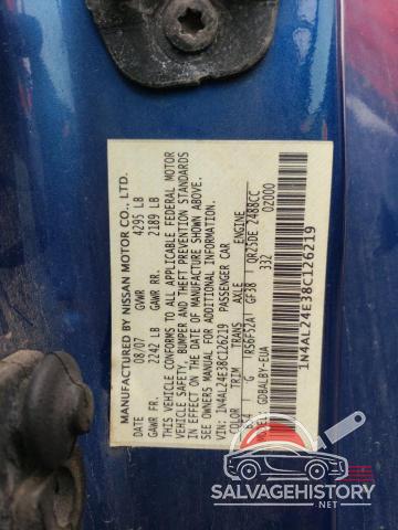 1N4AL24E38C126219 2008 NISSAN ALTIMA photo no. 12