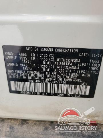 4S4BSANC9J3272716 2018 SUBARU OUTBACK photo no. 14