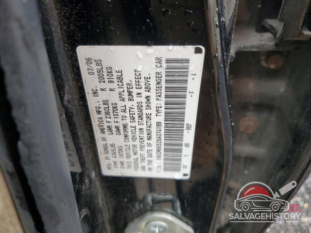 1HGCM66526A074189 2006 HONDA ACCORD photo no. 12