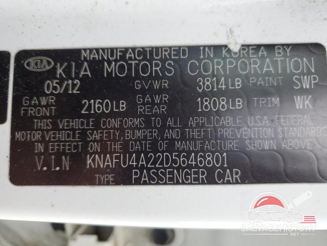 KNAFU4A22D5646801 2013 KIA FORTE photo no. 12