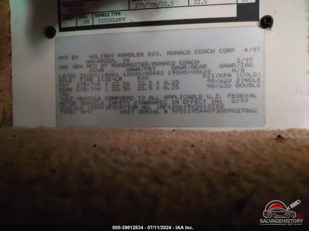 1RF120615V2013703 1997 ROADMASTER RAIL DYANASTER photo no. 9