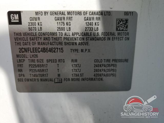 2CNFLEEC4B6462715 2011 CHEVROLET EQUINOX photo no. 14