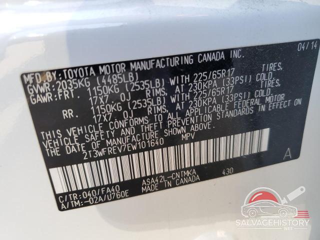 2T3WFREV7EW101640 2014 TOYOTA RAV4 photo no. 13