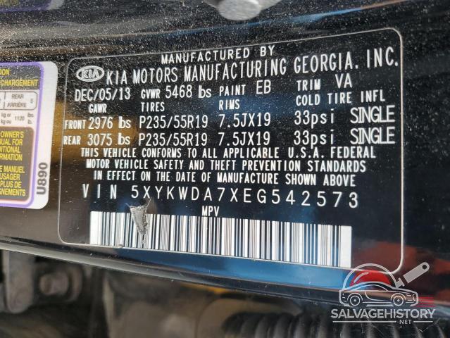 5XYKWDA7XEG542573 2014 KIA SORENTO photo no. 13