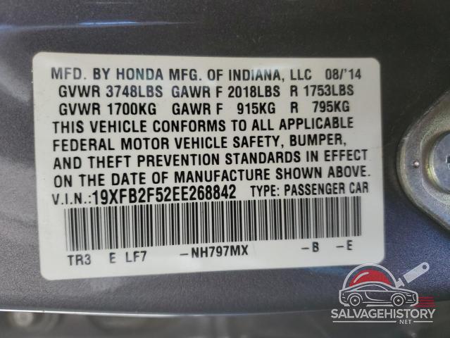 19XFB2F52EE268842 2014 HONDA CIVIC photo no. 12