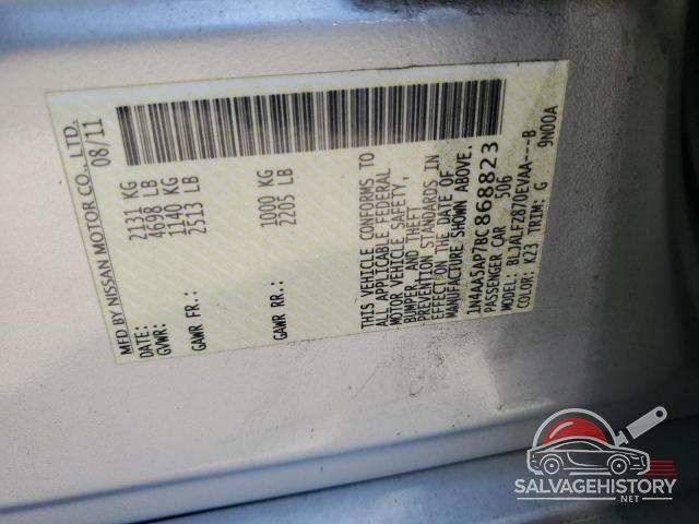 1N4AA5AP7BC868823 2011 NISSAN MAXIMA photo no. 13