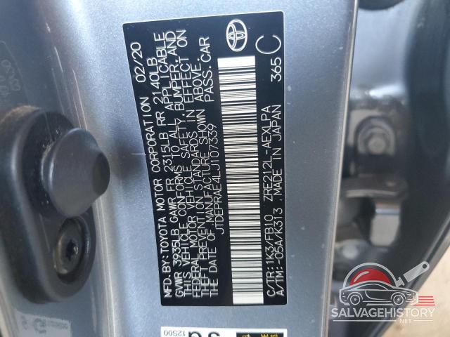 JTDEPRAE4LJ107339 2020 TOYOTA COROLLA photo no. 12