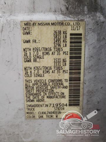 1N6AD0EV7JN719504 2018 NISSAN FRONTIER photo no. 12