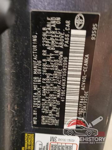 4T1BE46K87U582096 2007 TOYOTA CAMRY photo no. 12