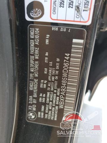 WBXPA93485WD06744 2005 BMW X3 photo no. 12