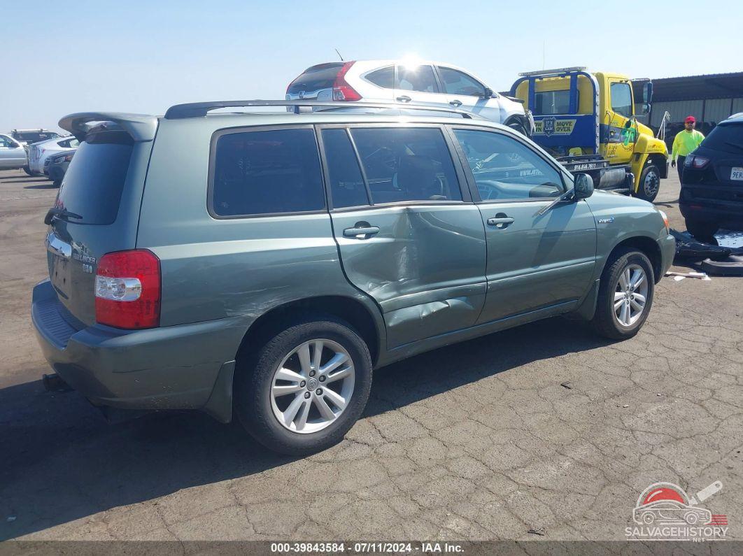 JTEDW21A870018187 2007 TOYOTA HIGHLANDER HYBRID photo no. 4